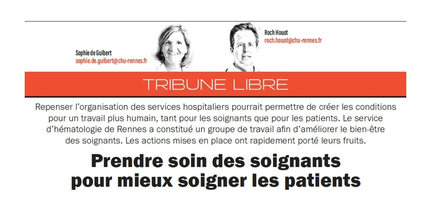 Prendre soin des soignants pour mieux soigner les patients